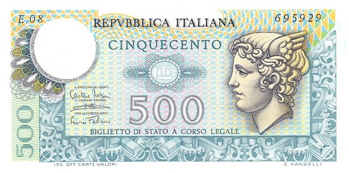 Italy 500 lire - lire,