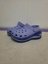 Crocs Classic Mega Crush Platform Clogs Womens Size 9 Shoes Purple Rubber Chunky