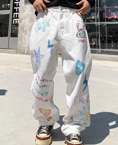 Jeans uomo denim - , bianco