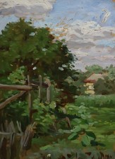 Antico dipinto olio originale