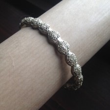 bracciali Indian Gold Plated Bangles size 2.7 - 180 mm placcato argento vintage