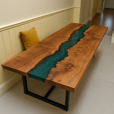 Tavolo epossidico Teal, tavolo