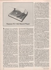 Thorens - TD 115C Turntable -