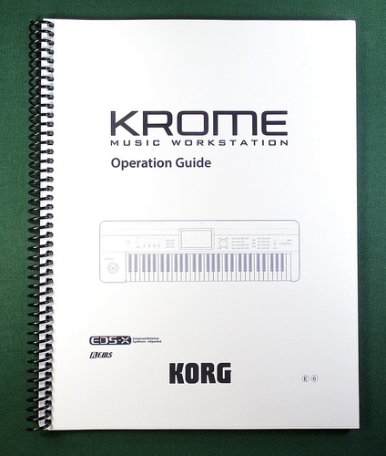 Korg krome instruction manual - instruction,