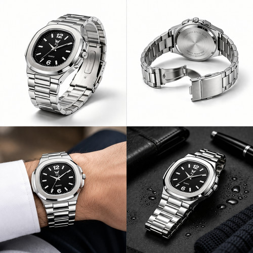Orologio uomo acciaio quartz - orologio,