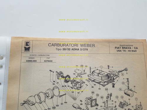 Weber carburatore adha - carburatore, 28/32