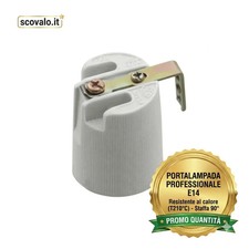 Portalampada E14 Ceramica