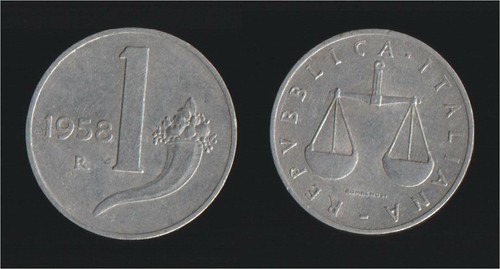 Lira 1958 bilancia - bilancia, e