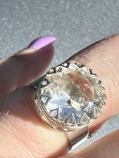 Anello in argento cristallo di
