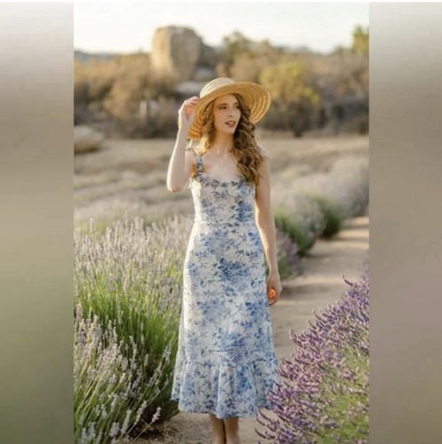 Elegante abito midi floreale