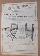 808Z-REGUITTI LAVORAZIONE LEGNO AGNOSINE BS-DEPLIANT SEDIE E TAVOLI DA GIARDINO