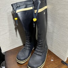 STIVALI DA PIOGGIA VINTAGE DOUGLAS GILL GOMMATI BARCA A VELA TAGLIA 5 US