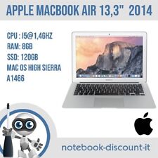 Apple MacBook air 13" A1466 2014 i5 8gb Ram 120 ssd - Apple Charger -LEGGI INFO