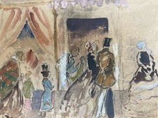 Pittura Donna Nuda Nudo Guazzo