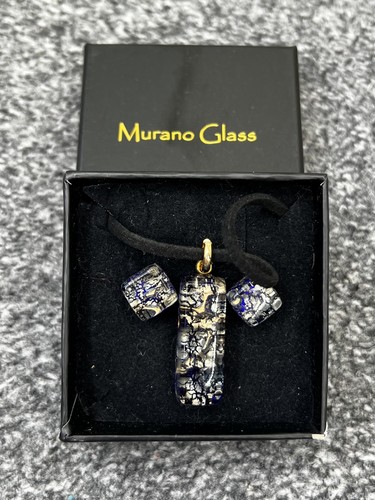 Collana orecchini vetro - orecchini, in