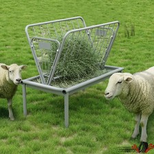 Mangiatoia per bestiame fieno resistente da esterno in acciaio per capre, pecore, cavalli in miniatura