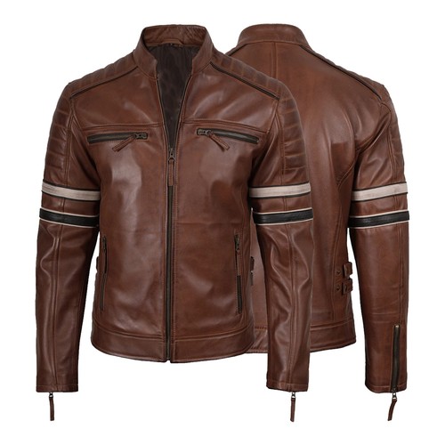 Giacca pelle uomo vintage