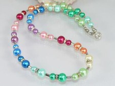 Collana catenina perla blu
