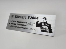 Targa Targa Targa Nome Metallo Ferrari F2004 M.Schumacher 2004 per 1/12 MFH MG