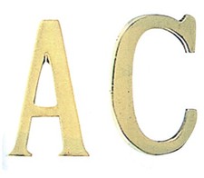 BL LETTERA D IN OTTONE 75 MM-