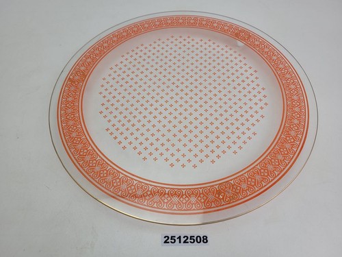 Piatto torta vetro retrò ddr - piatto,