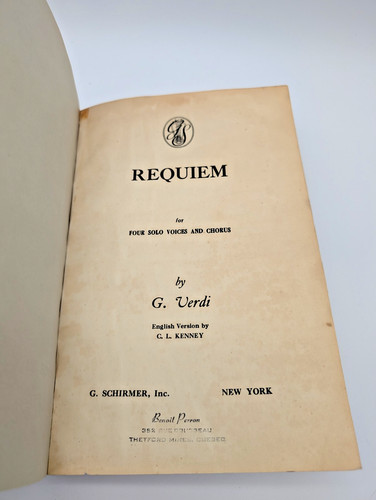 Verdi requiem vocal score - verdi:,