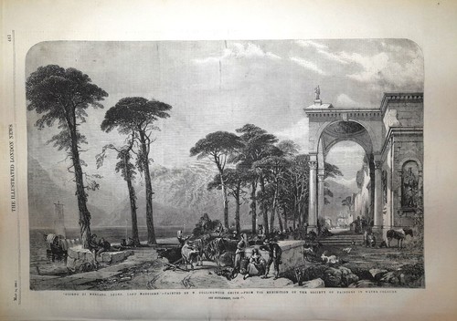 Stampa antica luino - antica, lago