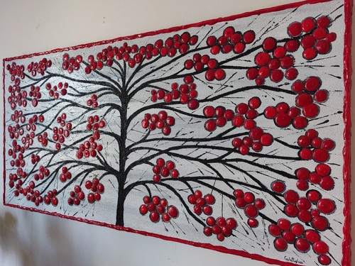 Quadro dipinto mano albero - quadro,