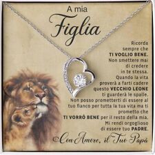 Collana Donna A mia Figlia Da Papà Regali per lei - Cofanetto con DEDICA incluso