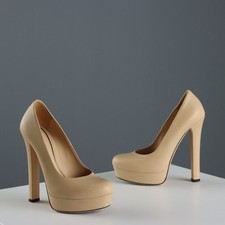 Gucci Scarpe con Tacco Pelle Beige N. 35 Second Hand Italia Originali