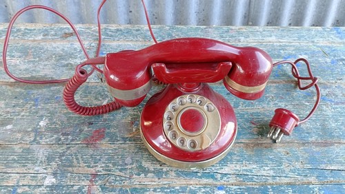 Telefono rosso gold plated 18k - telefono,