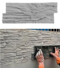STAMPO FORMA per intonaco stampato CEMENTO FINTA PIETRA Vertical Concrete Stamp