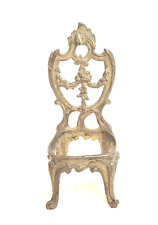 Antico Porta Orologio  a forma di sedia rococò bronzo porta orologio da taschino