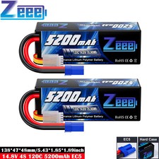 2x Zeee 4S batteria Lipo 14,8 V 5200 mAh 120 C EC5 custodia rigida per RC auto camion aereo