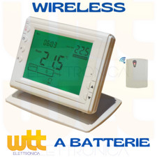 CRONOTERMOSTATO WIRELESS DIGITALE SETTIMANALE CON DISPLAY LCD 3,8 POLLICI