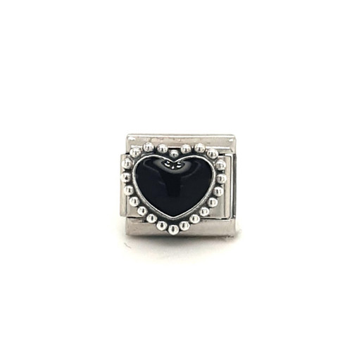 Charm cuore nero pastello - nero,