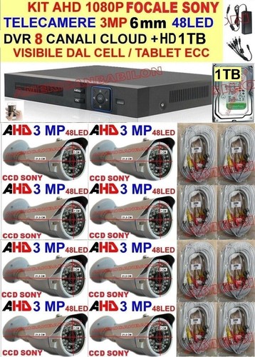 Kit 1080p videosorveglianza - 1080p,