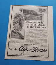PUBBLICITA' 1930 ALFA ROMEO  MOTOCOMPRESSORI INGERSOLL-RAND   ADVERT  WERBUNG