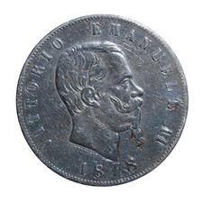 5 Lire 1878 II tipo - Roma - Vittorio Emanuele II - Regno d'Italia - BB