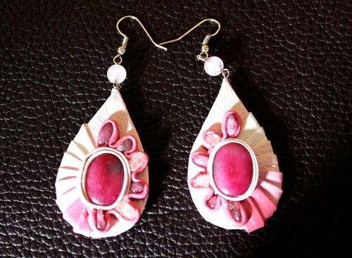 Handmade natural stone - natural, leather