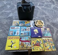 VINTAGE ELMO FP 8MM PROJECTOR ANNO 1964 NON TESTATO + 13 pellicole vari film 8mm