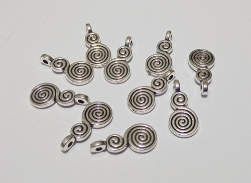 10pz charms ciondoli - , spirale