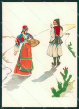 Nuoro Desulo Costumi Sardi Loy RILIEVO FG cartolina MQ5275