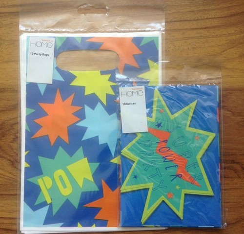 Inviti super hero pow card - super,