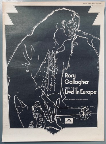 Rory gallagher 1972 poster - rory,