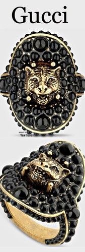 Gucci panther head - head, black