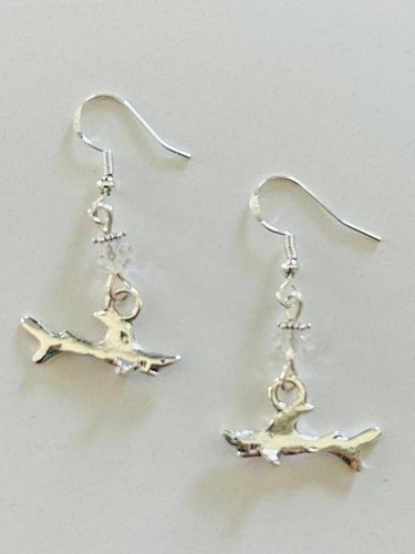 Orecchini charm squalo con - orecchini,