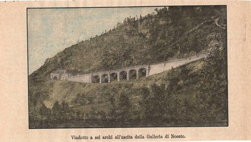 Stampa antica cuneo viadotto - stampa,