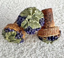 3 - Tappo bottiglia uva sughero da collezione vite vigna vino regalo barware