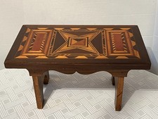 Sgabello poggiapiedi legno